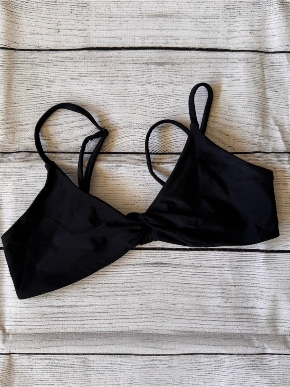 Blackbough Black Twist-Front Bikini Top